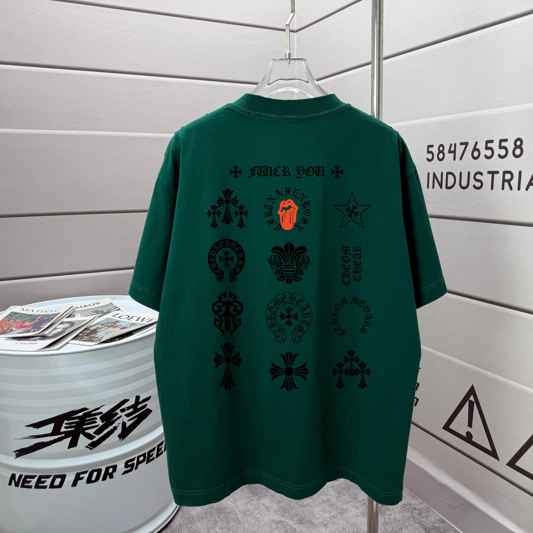 # 95 CH 2026 New Arrival tee Same Style : Green Size :S M L XL XXL Size： S （90-130 ） M （120-150 ） L （140-165 ） XL （160-180 ） XXL （180 ）